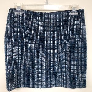 Kenar Bk/Teal Tweed Mini Skirt Size 2